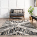 Kaleidoscope Grey Leather Area Rug 150x240 cm