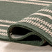 Kari Green Striped Wool Area Rug 160x230 cm