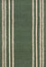 Kari Green Striped Wool Area Rug 160x230 cm