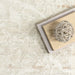 Karla Washable Beige Vintage Medallion Area Rug 160x230 cm