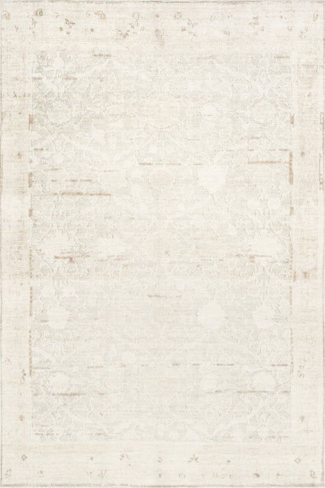 Karla Washable Beige Vintage Medallion Area Rug 160x230 cm