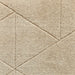 Kasbah KB2025 Modern Plain Geometric Hand-Carved Block Lines Wool Beige Rug