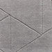 Kasbah KB2025 Modern Plain Geometric Hand-Carved Block Lines Wool Grey Rug