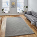 Kasbah KB2025 Modern Plain Geometric Hand-Carved Block Lines Wool Grey Rug