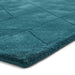 Kasbah KB2025 Modern Plain Geometric Hand-Carved Block Lines Wool Jewel Green Rug