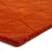 Kasbah KB2025 Modern Plain Geometric Hand-Carved Block Lines Wool Terracotta Rug