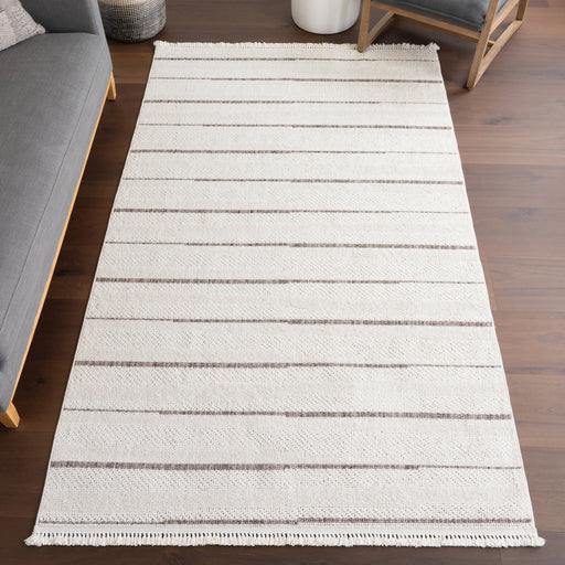 Katalina Beige Striped Area Rug 160 x 230 cm