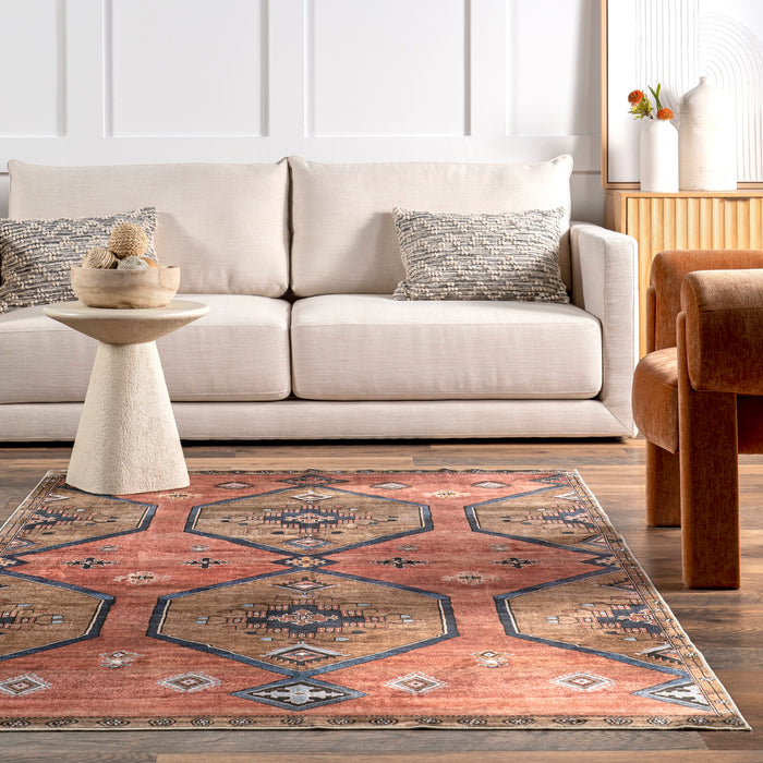 Katana Washable Area Rug 120x180 cm Rust