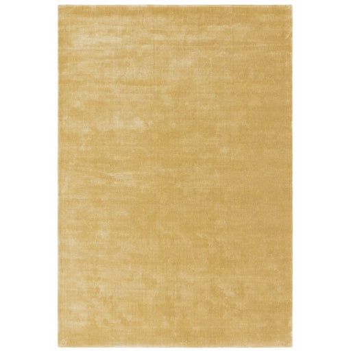 Katherine Carnaby Chrome Modern Designer Plain High-Density Heavyweight Hand-Woven Silky Smooth Shimmer Viscose Gold Rug