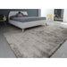 Katherine Carnaby Chrome Modern Designer Plain High-Density Heavyweight Hand-Woven Silky Smooth Shimmer Viscose Latte Brown Rug