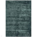 Katherine Carnaby Chrome Modern Designer Plain High-Density Heavyweight Hand-Woven Silky Smooth Shimmer Viscose Petrol Green Rug