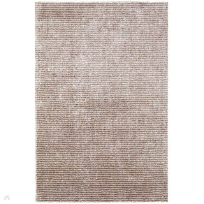 Katherine Carnaby Chrome Modern Designer Plain High-Density Heavyweight Hand-Woven Silky Smooth Shimmer Viscose Stripe Barley Rug