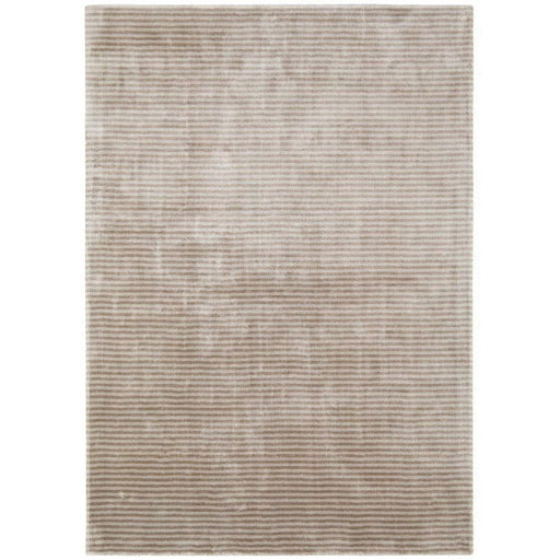 Katherine Carnaby Chrome Modern Designer Plain High-Density Heavyweight Hand-Woven Silky Smooth Shimmer Viscose Stripe Barley Rug