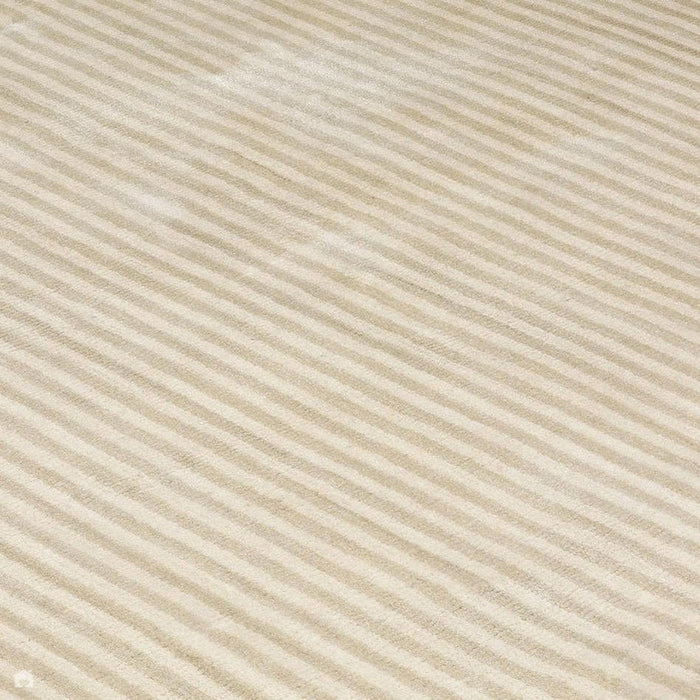 Katherine Carnaby Chrome Modern Designer Plain High-Density Heavyweight Hand-Woven Silky Smooth Shimmer Viscose Stripe Putty Rug