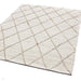 Katherine Carnaby Coast CD02 Modern Designer Plain Geometric Diamond Hand-Woven Textured Wool&Viscose Flatweave Cream Rug