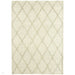 Katherine Carnaby Coast CD02 Modern Designer Plain Geometric Diamond Hand-Woven Textured Wool&Viscose Flatweave Cream Rug