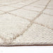 Katherine Carnaby Coast CD02 Modern Designer Plain Geometric Diamond Hand-Woven Textured Wool&Viscose Flatweave Cream Rug