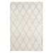 Katherine Carnaby Coast CD02 Modern Designer Plain Geometric Diamond Hand-Woven Textured Wool&Viscose Flatweave Cream Rug