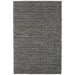 Katherine Carnaby Coast CS01 Modern Designer Plain Hand-Woven Textured Wool&Viscose Flatweave Charcoal Rug