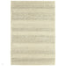 Katherine Carnaby Coast CS06 Modern Designer Plain Stripe Hand-Woven Textured Wool&Viscose Flatweave Cream Rug