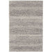 Katherine Carnaby Coast CS07 Modern Designer Plain Stripe Hand-Woven Textured Wool&Viscose Flatweave Grey Marl/Cream Rug