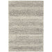 Katherine Carnaby Coast CS07 Modern Designer Plain Stripe Hand-Woven Textured Wool&Viscose Flatweave Grey Marl/Cream Rug