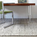 Katherine Carnaby Coast CS07 Modern Designer Plain Stripe Hand-Woven Textured Wool&Viscose Flatweave Grey Marl/Cream Rug