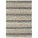 Katherine Carnaby Coast CS08 Modern Designer Plain Varied Stripe Hand-Woven Textured Wool&Viscose Flatweave Taupe Brown Rug