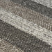 Katherine Carnaby Coast CS08 Modern Designer Plain Varied Stripe Hand-Woven Textured Wool&Viscose Flatweave Taupe Brown Rug