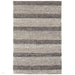 Katherine Carnaby Coast CS08 Modern Designer Plain Varied Stripe Hand-Woven Textured Wool&Viscose Flatweave Taupe Brown Rug