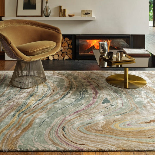 Katherine Carnaby Tuscany Abalone Marble Multicolour/Green/Pink/Gold/Neutral Rug