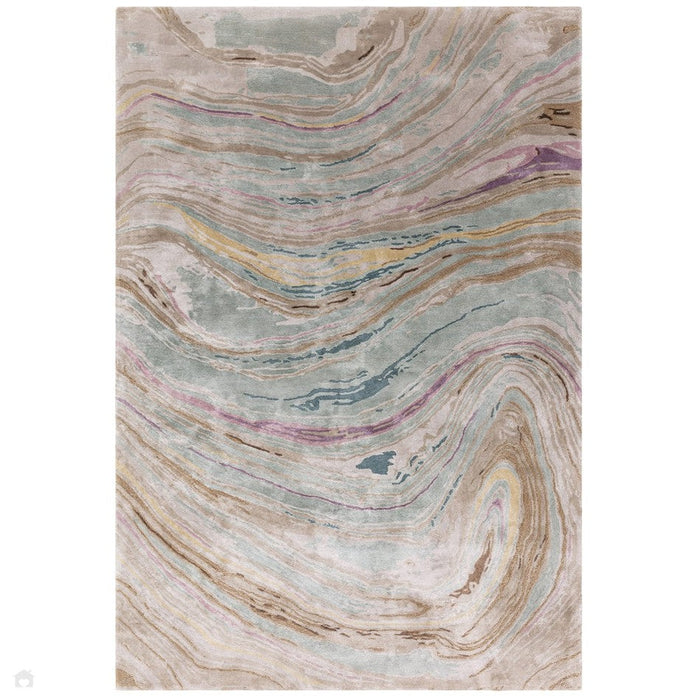 Katherine Carnaby Tuscany Abalone Marble Multicolour/Green/Pink/Gold/Neutral Rug