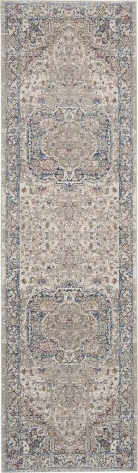 Kathy Ireland Royal Terrace KI46 Ivory / Multicolour Runner Rug