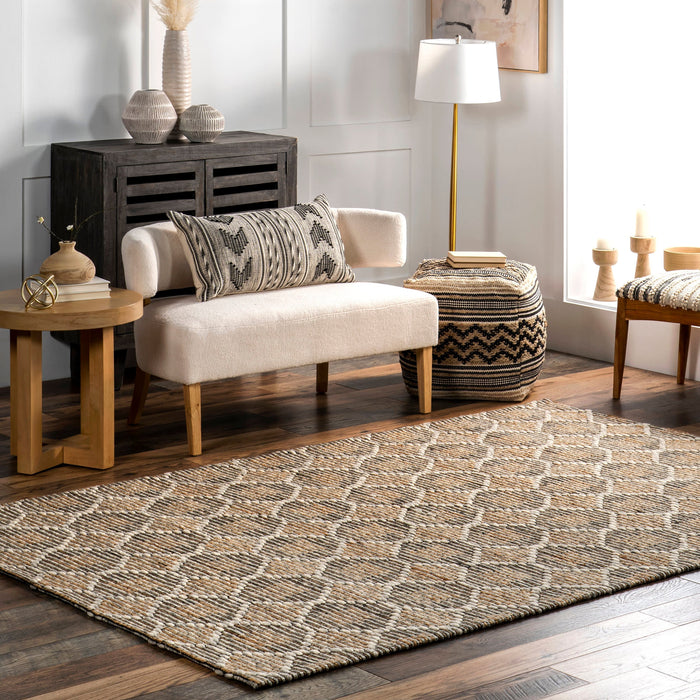 Kaya Natural Jute Honeycomb Area Rug 152 x 244 cm