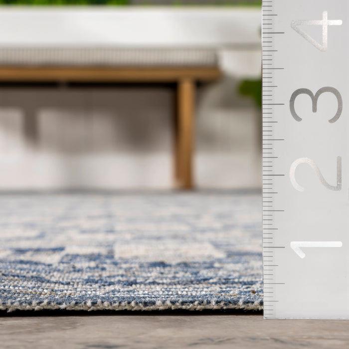 Kelsie Washable Indoor Outdoor Rug 152 X 244 Centimeters Blue