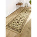 Kendra 137 W Traditional Persian Classic Floral Vine Bordered Stain-Resistant Cream Rug