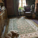 Kendra 3330 G Traditional Persian Classic Floral Vine Bordered Stain-Resistant Green/Sand/Cream Rug