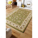 Kendra 3330 G Traditional Persian Classic Floral Vine Bordered Stain-Resistant Green/Sand/Cream Rug