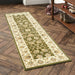 Kendra 3330 G Traditional Persian Classic Floral Vine Bordered Stain-Resistant Green/Sand/Cream Rug