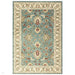 Kendra 45 L Traditional Persian Classic Floral Vine Bordered Stain-Resistant Aqua Green Turquoise Duck Egg Rug