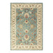 Kendra 45 L Traditional Persian Classic Floral Vine Bordered Stain-Resistant Aqua Green Turquoise Duck Egg Rug