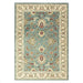 Kendra 45 L Traditional Persian Classic Floral Vine Bordered Stain-Resistant Aqua Green Turquoise Duck Egg Rug