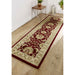 Kendra 45 M Traditional Persian Classic Floral Vine Bordered Stain-Resistant Red/Beige/Sand/Multi Rug