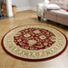 Kendra 45 M Traditional Persian Classic Floral Vine Bordered Stain-Resistant Red/Beige/Sand/Multi Rug