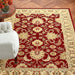 Kendra 45 M Traditional Persian Classic Floral Vine Bordered Stain-Resistant Red/Beige/Sand/Multi Rug