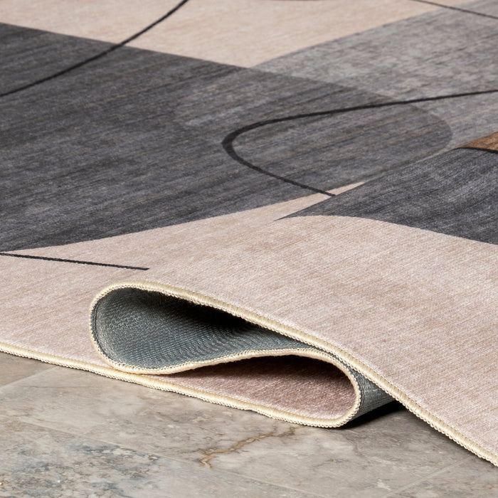 Kenley Stone Washable Grey Indoor Outdoor Area Rug 160x230 cm