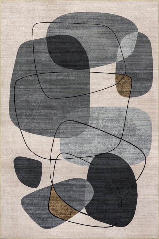 Kenley Stone Washable Grey Indoor Outdoor Area Rug 160x230 cm