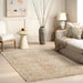 Khaki Tasseled Area Rug for Living Room 150 x 90 cm