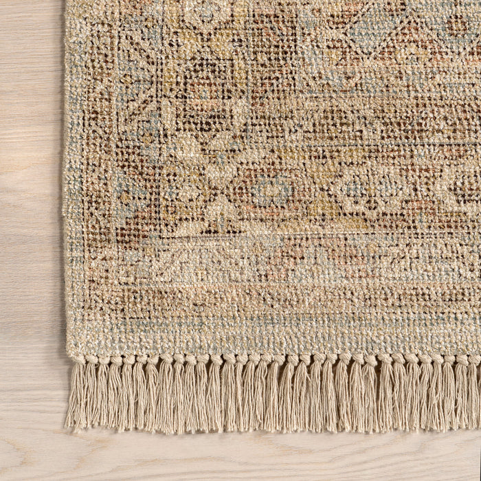 Khaki Tasseled Area Rug for Living Room 150 x 90 cm