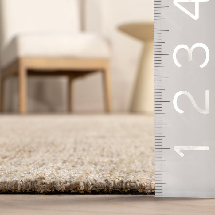 Khaki Tasseled Area Rug for Living Room 150 x 90 cm